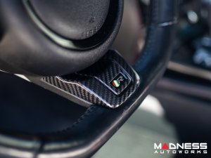 Jaguar F-TYPE Interior Trim - Carbon Fiber - Steering Wheel Trim - R - Flat Bottom Style Wheel